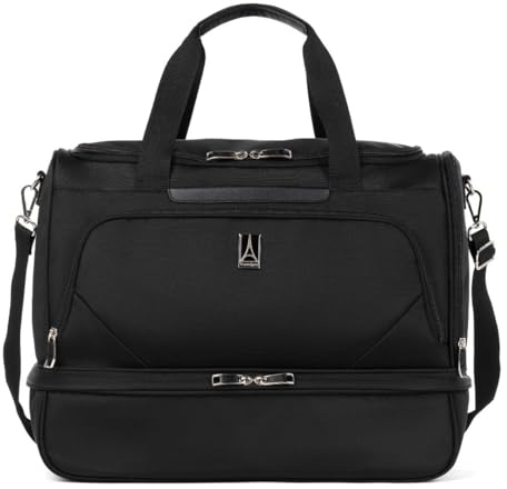 Travelpro Maxlite 5 Softside Handgepäck-Weekender mit abklappbarem Bodenfach, leichte Reisetasche für die Nacht, Herren und Damen, Schwarz, 40x48x23 cm