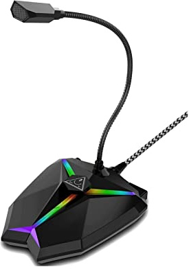 MSUDGH Microfono a condensatore USB, PC professionale Plug & Play, microfono di registrazione con pulsante muto e indicatore LED, microfono da tavolo