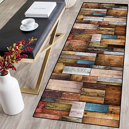 Single tree forest Teppichläufer Modern Küchenläufer Niederflor Flurläufer,Bunter Modern Geometrisch rutschfest Waschbar,für Korridor,Schlafzimmer,Innen Wohnzimmer,Küche - Anpassbar