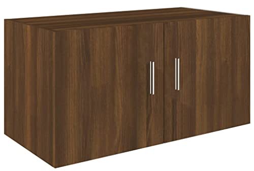 vidaXL Armario de Pared Aparador Flotante Estante Cajón Dormitorio Doméstico Casa Hogar Almacenamiento Madera Contrachapada Roble Marrón