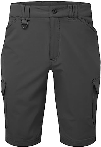 Gill Mens UV Tec Pro Shorts - UPF 50+ UV Sun Protection, Quick Dry, Lightweight, 4-Way Stretch, Water & Stain Repellent (Graphite, L)
