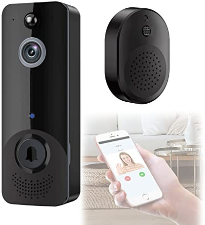 IINCOOY Smart Video Doorbell Wireless WiFi 1080P Video Intercom Door Bell Two-Way Audio Works Variable Sound Intelligent Security Video Doorbell