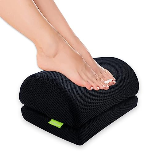 Limestar Solehover - Ergonomischer Fußhocker für Zuhause oder Büro - Fußstütze Schreibtisch - Hochwertige Qualität - Fußhocker für optimale Sitzhaltung - 540g - Schwarz