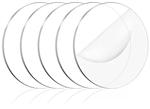 Gsrhzd Plexiglas Rund, 5 Stück 25CM Acrylplatte Transparent, 2MM Dick Acrylscheiben, Acrylglas Rund, für Weihnachten Bilderrahmen Malen Handwerk Projekt Zeichen DIY