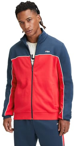 FILA Latimer Blocked Track Jacket Pista, Azul, M Hombres