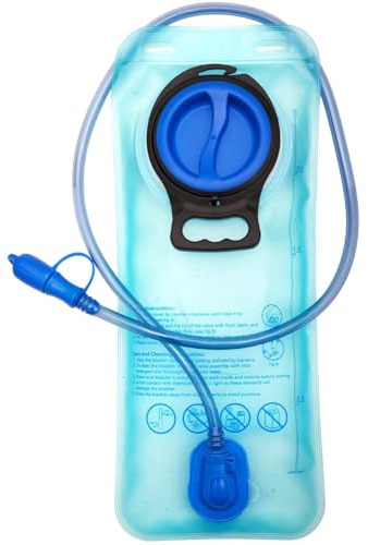 XZSUN Vikbar vätskeblåsa, 1 L-2,5 L-3 L vattenblåsa läckagesäker vattenflaska vattenbehållare för cykling vandring camping ryggsäck, BLÅ, 1L