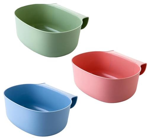 QLTYTUI 3 Stück Wickeltisch Organizer zum Anhängen, Auffangschale für Küchenabfälle zum Einhängen, Küchenabfälle Behälter, Mülleimer Auffangschale Küchenabfälle Müll Container Waschschüssel