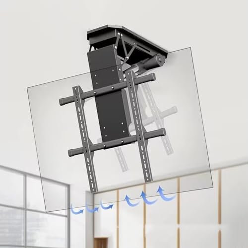 QICBYING Soporte De TV Motorizado Plegable De 0-85°, Soporte De Techo De TV Eléctrico con Control Remoto E Interruptor, para Televisores De 50-90 Pulgadas