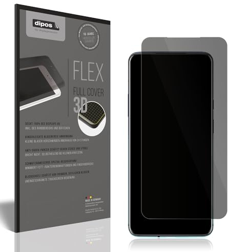 dipos FLEX Protection écran anti-espion pour OnePlus 7T Pro | Film mat, filtre de confidentialité 2 directions, Couverture Complète, auto-régénérant, sans bulles, adhésion sans colle
