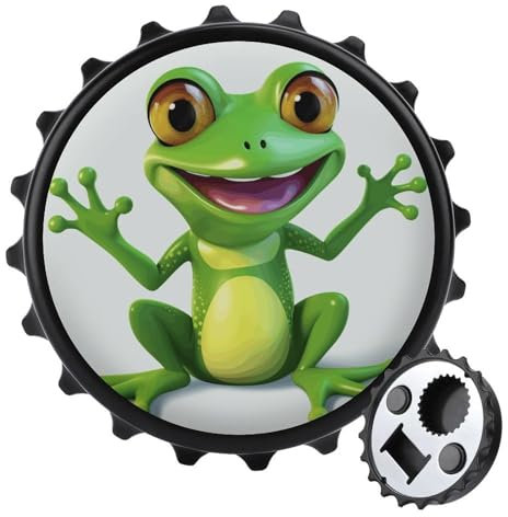 Décapsuleur aimanté pour réfrigérateur - Grenouille verte - Aimants puissants pour réfrigérateur - Décapsuleur pour homme et femme