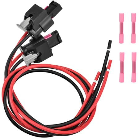 2PCS 2-Way License Plate Light Harness Pigtail Plug Wiring Connector Compatible with Ram 1500 2500 3500 2019-2020 Part Number 4F0973702