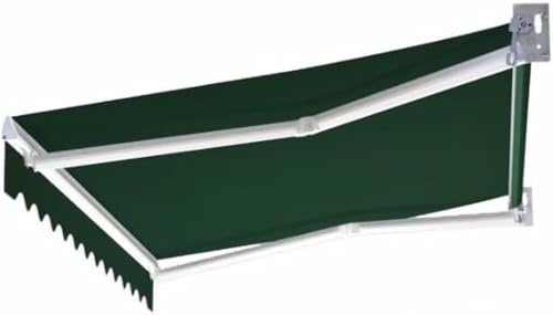 Toldo extensible para exteriores con manivela manual, marco de aluminio, resistente a los rayos UV, para ventanas, puertas, terrazas, jardín, 2,5 x 2,0 m