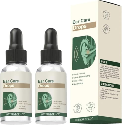 Ear Care Drops Gentle Formula, 2025 New Tinnitus Treatments Ear Drops,Non-Irritating,Relieve Ear Discomfort, Easy to Use & Portable (2)