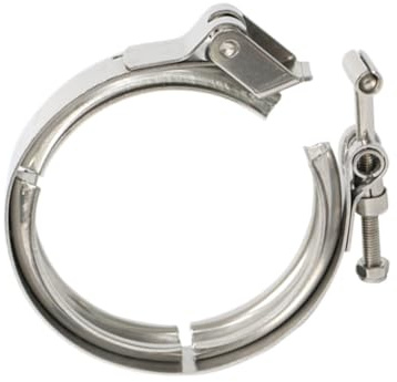 Adjustable Pipe Hose Clamp,1pcs 1.5 to 6.0 Inch Release V Band Clamp Stainless Steel 304 Exhaust Down Pipe-Clamp Only Not Including Flanges(6.0 Inch)