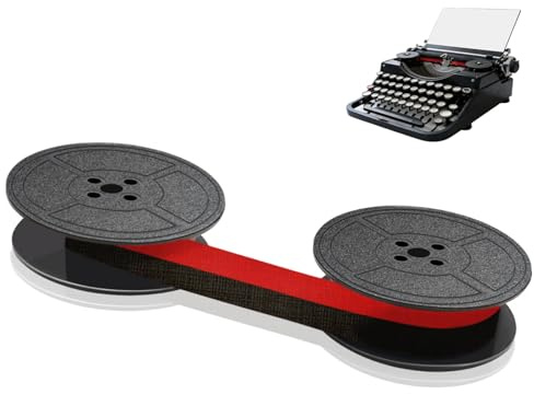 pangutheos Ruban de Machine à Écrire, 10M x 13MM Ruban Machine a Ecrire Universel, Compatible avec Plupart des Modèles de Machines à Écrire Anciennes (Rouge)
