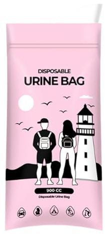 Sacchetti Urinari Per Il Viaggio Antigoccia 900 Ml Raccoglitore Di Urina | Contenitore Per Urina Per Donne, Anziani, Bambini, Campeggio, Escursionismo, Zaino In Spalla, Auto, Viaggio , , Casa