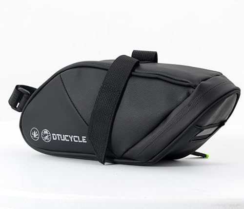 FARYODI Alforjas para sillín de bicicleta con reflectante, bolsa de sillín de bicicleta con impermeable, accesorios para gravelbike asiento, bolsa multifuncional resistente al desgarro, para