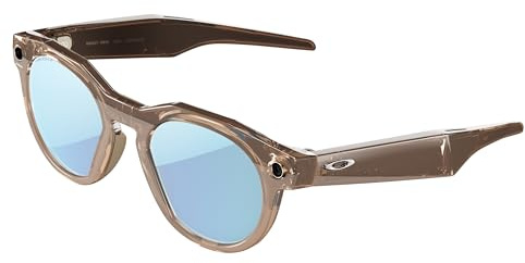 Oakley Meta HSTN, Brown Smoke | Smart AI Glasses for Men, Women — Performance for Sports, Athletes — Camera, Audio, Video — 8 Hour Battery — 3K HD Resolution — Deep Water Polarized Lenses