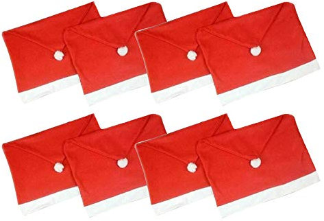 AcserGery Weihnachten Dining Stuhlhusse Weihnachtsdeko Nikolausmütze Stuhlabdeckung Stuhlbezug für Weihnachtstisch Dekoration (8)