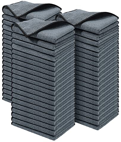 Wemk Panni in Microfibra, 60 Pezzi Panno Microfibra Auto Super Assorbenti, Asciugamani per la Pulizia, Lavabili in Lavatrice e Riutilizzabili, 30x20cm, 280GSM