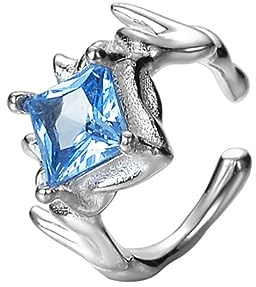 PHENIOTACE® Damen Ear Cuff Silber 925 (1 Stück) Ohrklemme mit Stein Zirkonia Klemm Ohrringe Knorpel Ohne Ohrloch Fakepircings Ohrschmuck für Frauen und Mädchen