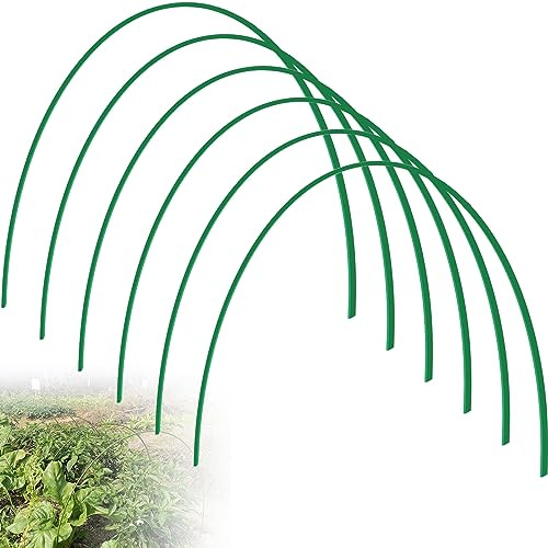 LINXIU Gewächshausreifen für Hochbeet Pflanztunnel Bögen Tunnelbögen Gartentunnel Reifen mit 12 Garten-Clips für Gartenstoff Gartenpfähle 6 Pcs