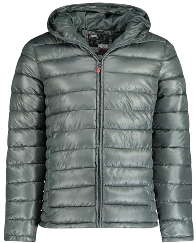 Canadian Peak Calendreak_Hood_Men - Men's Comfortable Autumn Winter Warm Parka - Waterproof Coat Outdoor Fur Hooded Jacket - Winter Windbreaker Jacket Man (Dark Grey L)