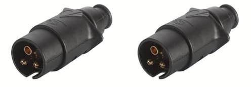 HELLA - Stecker - 3-polig - Stecker: Schraubkontakt - schwarz - 8JA 002 263-001 (Packung mit 2)