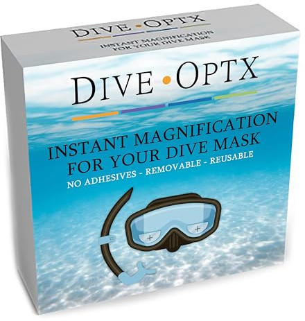 Calabria Hydrotac Dive OPTX 20/20 Stick On Bifocal Lenses +1.50 Scuba Mask Magnifying BiFocal Stickers Diving Swim Goggles