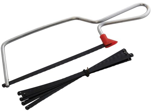 Small Metal Hacksaw Junior Hacksaw with 6 Spare Blades 150 mm (6) Hacksaw for Metal Cutting Wood Cutting PVC DIY Projects Workshop Tool