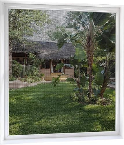 MYCARBON Mosquitera Adhesiva Ventana Mosquiteras de Ventanas 1 Pieza 120x120cm Cortable con Cuchillo Anti Moscas