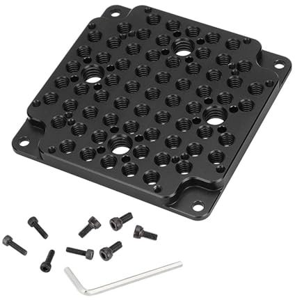 Uqezagpa Aluminium-Kamera-Käse-Montageplatte, Mehrzweck, geeignet für Standard-75-mm-VESA-Halterung für Kamera