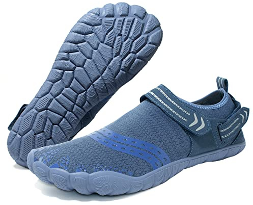 WOTTE Chaussures aquatiques pour homme - Séchage rapide - Chaussures aquatiques légères et respirantes - Pour la plage, la pêche, le yoga, la plongée, le surf - Taille 40-50, 214 Bleu, 48 EU