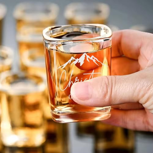 Verre à Shot Personnalisé en Cristal Whisky 60 Ml pour Cadeau de Fête, Bar à Domicile, Anniversaire