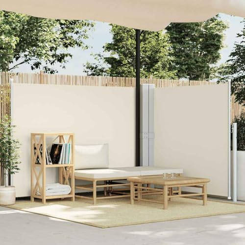 Gecheer Auvent de Jardin Automatique Rétractable 140x1000cm, Crème, Résistant aux UV