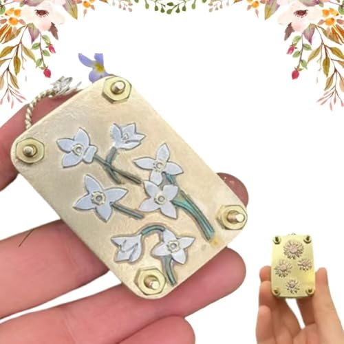 BOSENIYU Mini kit di pressa per fiori, piante artistiche e mestieri in metallo fai da te, micro kit di conservazione per gli amanti delle arti e dei mestieri (Bluet)