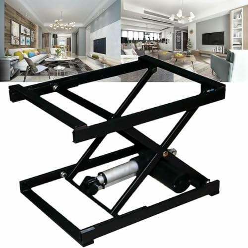 XDRGOOIUY Tavolo elevatore Elettrico a Forbice con Telecomando Wireless, Altezza Regolabile per Magazzini, fabbriche e Uso in Ufficio Domestico, Supporta Fino a 150 kg.