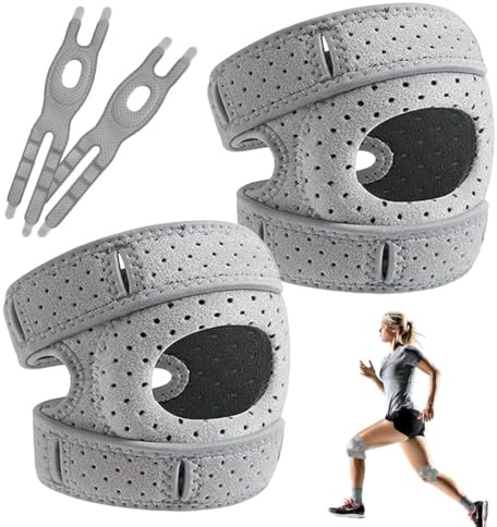 HAMKU 2 Piezas Rodillera de rótula, Rodillera Deportiva Ortopédica, Ajustables, Para Bailar, para Senderismo, Escalada, Soporte Deportivo