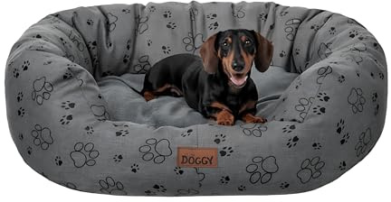 Bjird Oval Hundebett Grosse Hunde Wasserdicht - Hundedecke Sofa, Hundebett Mittelgroße Hunde - Waschbares Hundesofa - Oeko-Tex Hundekissen Dog Bed 94x75 cm Graphit 3D XL
