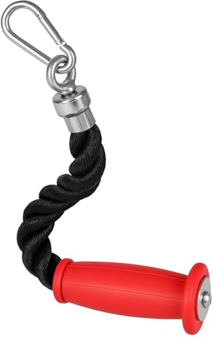 Cuerda para tríceps con Mango ergonómico, Repuesto para Bandas de Resistencia, Equipo de Entrenamiento de Fuerza y Cardio | Bandas de resistencia con mosquetón para gimnasio en casa, entrenamiento muscular, entrenamiento de fuerza, equipo de fitness