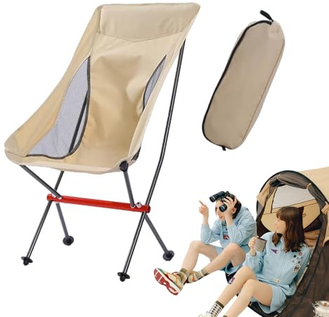 Generico Silla plegable para exterior | Silla plegable – Silla compacta de trekking – para camping, senderismo, playa, pícnic, jardín o terraza