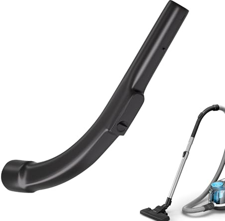 Replacement Curved Handle for Miele Bent Pipe Vacuum, Black, 35mm | Suitable for Miele C1/C3/S2/S4/S500/S600/S700, Vacuum Hoover Hose, Plastic, Vacuum Cleaner Pipe Hose Wand Handle