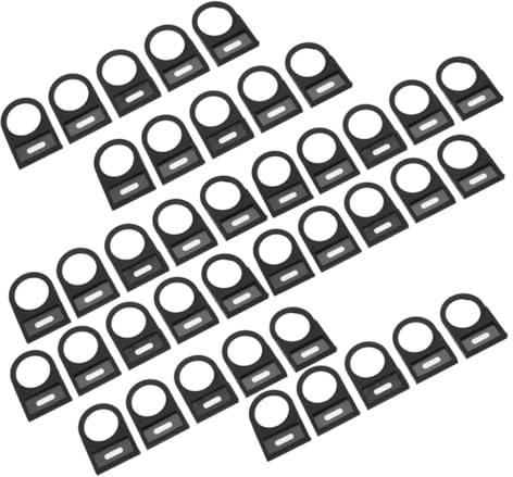 Mipcase Lot de 100 Panneaux Indicateurs à Bouton-poussoir 22 Mm, Cadre en Plastique pour Panneau de Commande Électrique, Insertion Latérale, pour Signalisation Industrielle et Sécurité
