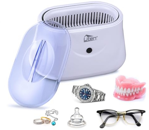 Limpiador Ultrasónico 650 ml, Cubeta de Acero Inoxidable, Impermeable para Joyas, Gafas, Prótesis Dentales