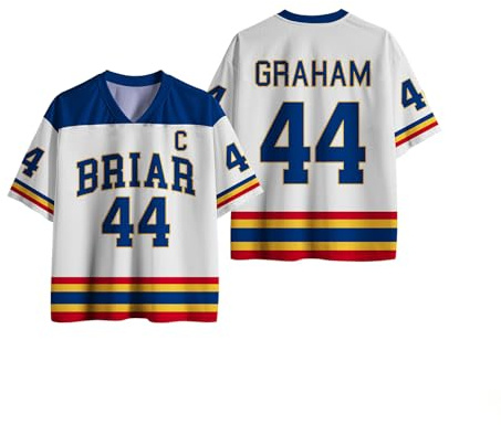 Off Campus Hockey Jersey Graham 44 & Logan 22 & Tucker 46 & Di Laurentis 66 Briar U Jersey Shirts Men/Women Unisex Short Sleeve Briar Hockey Shirts Sports Inspired Tshirts Off Campus Merch for Fans