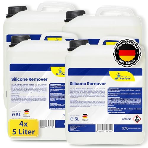 Mr. Perfect® - Silikonentferner 4x5l | Wachsentferner für Autolack| Der Silikonreiniger entfernt mühelos Fette, Öle & Silikon | Effektive Reinigung | Für große Flächen geeignet