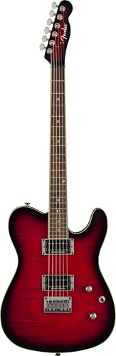 Fender Custom Telecaster FMT HH Electric Guitar, Features Seymour Duncan '59/Pearly Gates Humbuckers with Coil Tap, with 2-Year Warranty, Black Cherry Burst