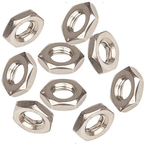 Half Hex Nuts Hexagon Metric Thread Thick Nut (M7 / 7mm, Pack of 10)