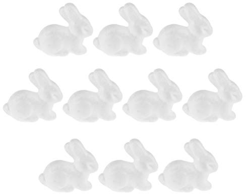10st Mini Bunny Styropor Dekofigur Outdoor- Diy Handwerk Tier Decoraciones Para Sala De Casa Blumensteckschaum Hasen Schaum Osterei Schablone Haushalt