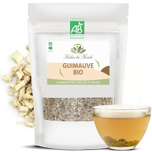 Herbes du Monde - Tisane de Guimauve Bio | Racine Coupée | Infusion Détox, Digestive & Adoucissante - Soulage la Toux - 70g | Certifiée AB